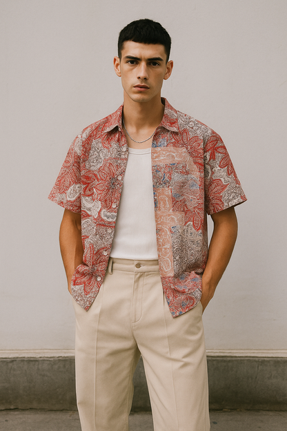 “Mosaic Mirage” Eastern Tapestry Resort Shirt