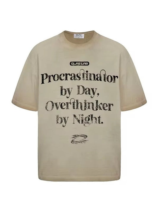 “Procrastinator by Day” Tee – Tricolor Drop