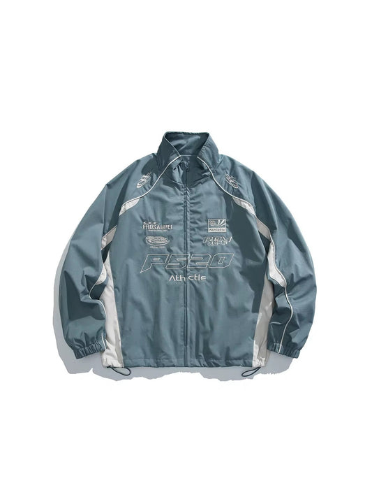 P520 “Athlete Division” Racing Jacket – Steel Blue / White Burgundy / Black White