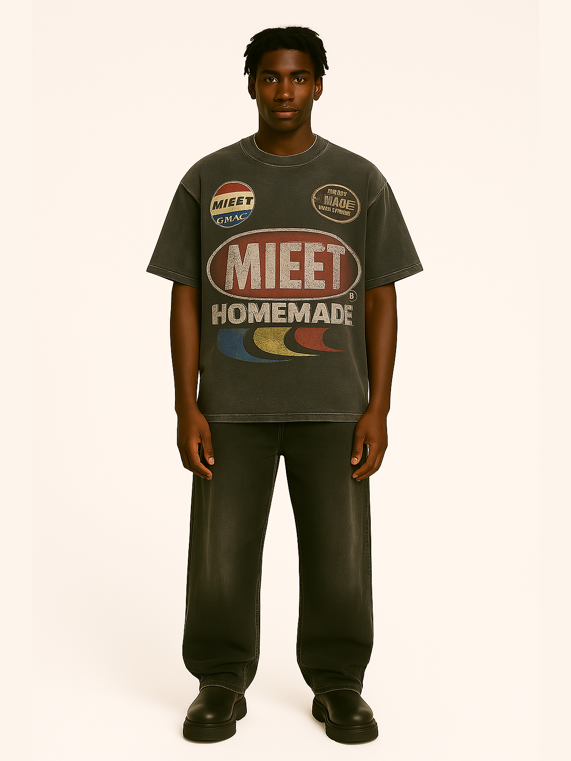 Retro Racing Team Oversized Tee