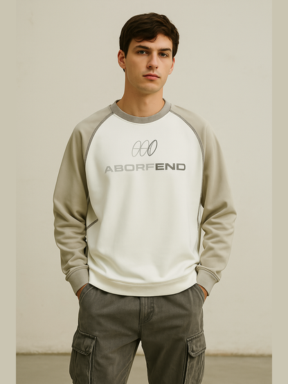 Minimalist Techwear Contrast Panel Sweatshirt