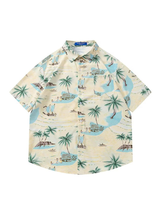 “Island Sketches” Vintage Resort Shirt