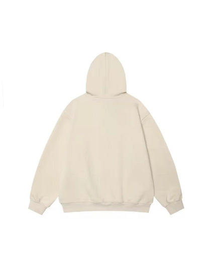 Vintage Document Print Oversized Hoodie