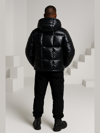 Bubble Puffer Jacket – Black