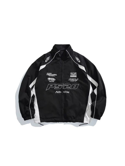 P520 “Athlete Division” Racing Jacket – Steel Blue / White Burgundy / Black White