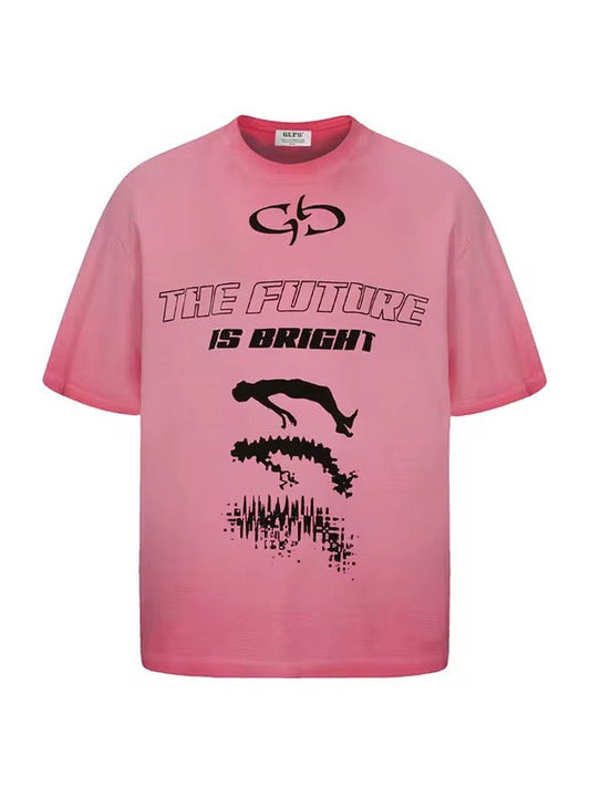 “The Future Is Bright” Tee – Dual Drop (Black & Pink)