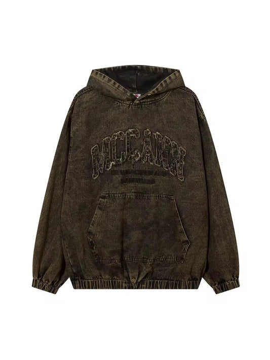 Distressed Vintage Wash Oversized Hoodie