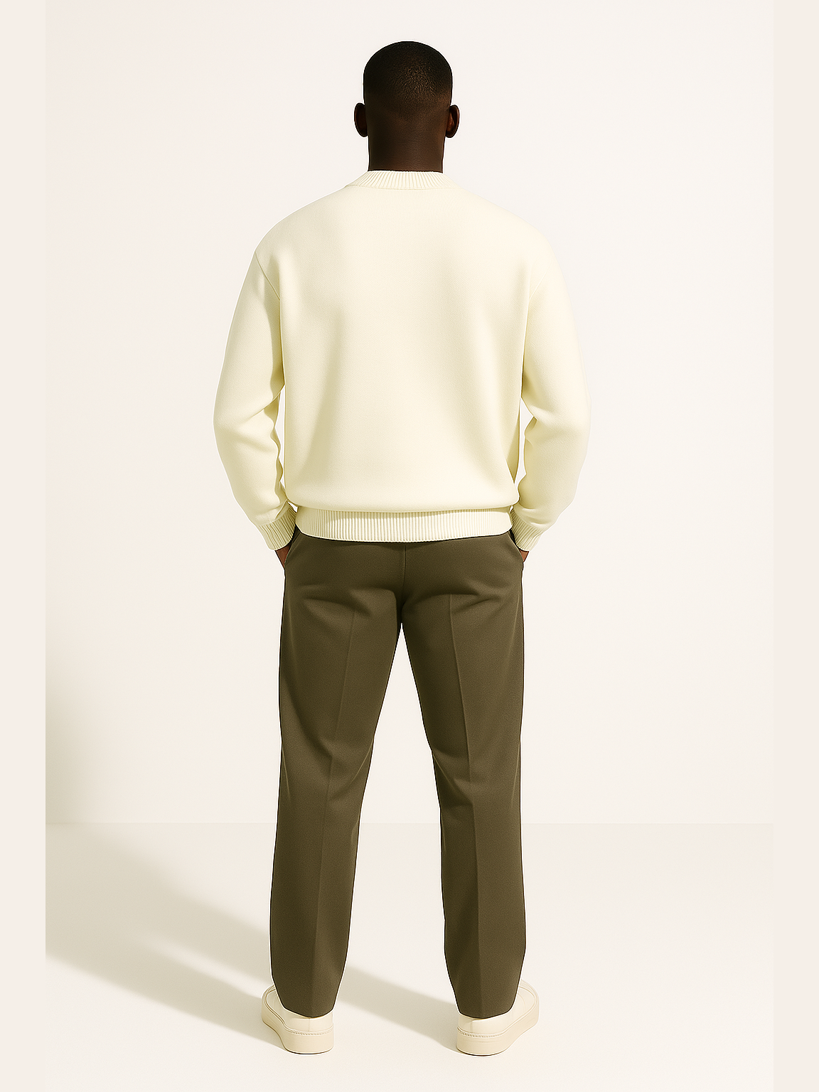 Ultra-Warm Off-White Turtleneck Fleece