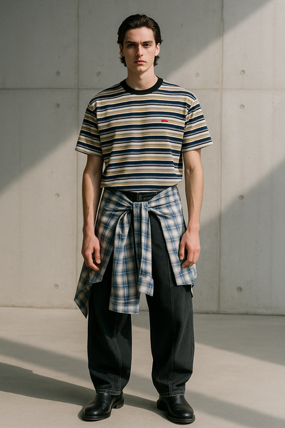 Retro Horizon Striped Tee
