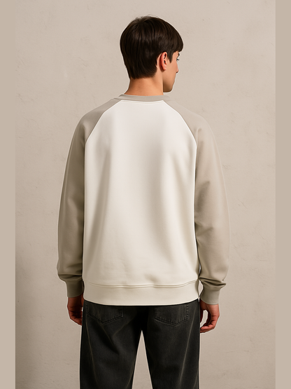 Minimalist Techwear Contrast Panel Sweatshirt