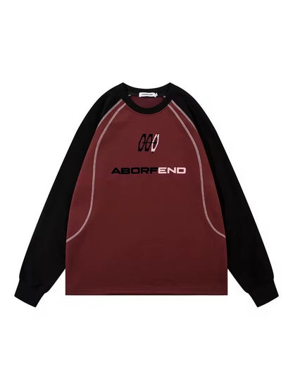 Minimalist Techwear Contrast Panel Sweatshirt