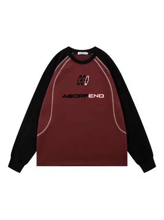 Minimalist Techwear Contrast Panel Sweatshirt