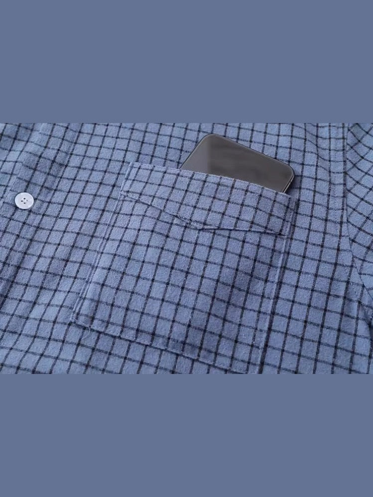 Check Grid Flannel Shirt