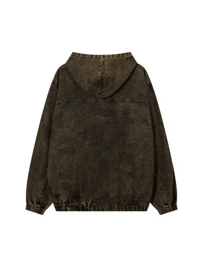 Distressed Vintage Wash Oversized Hoodie