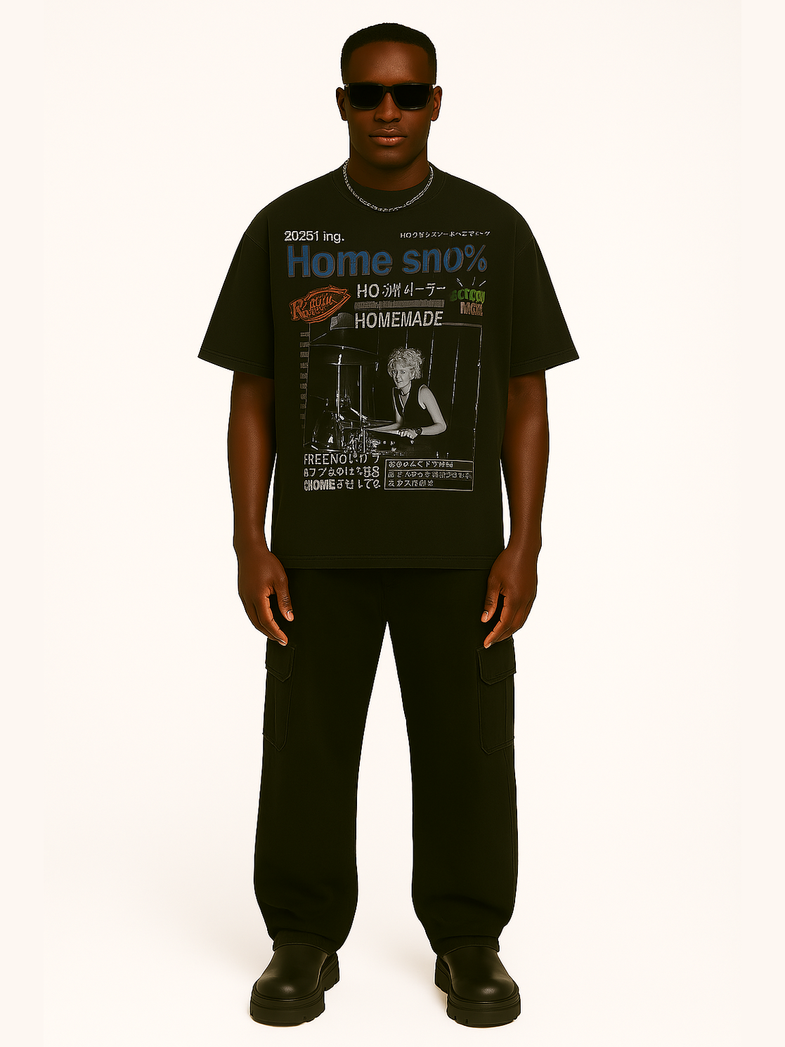 Punk Rock Magazine Print Oversized Tee