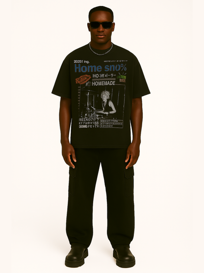 Punk Rock Magazine Print Oversized Tee