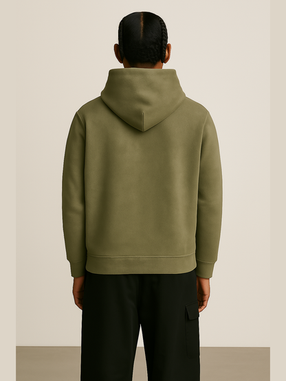 “Poetry Manifesto” Hoodie – Olive / Black / Heather Grey