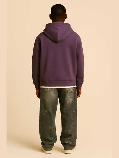 Text Print Oversized Hoodie