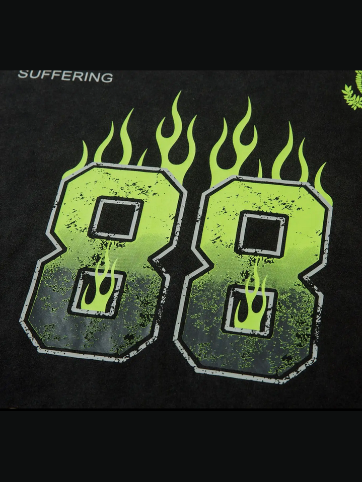 Vintage Motorsport Flame Long Sleeve Tee