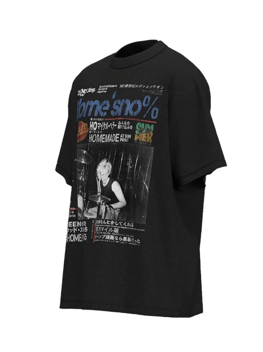 Punk Rock Magazine Print Oversized Tee