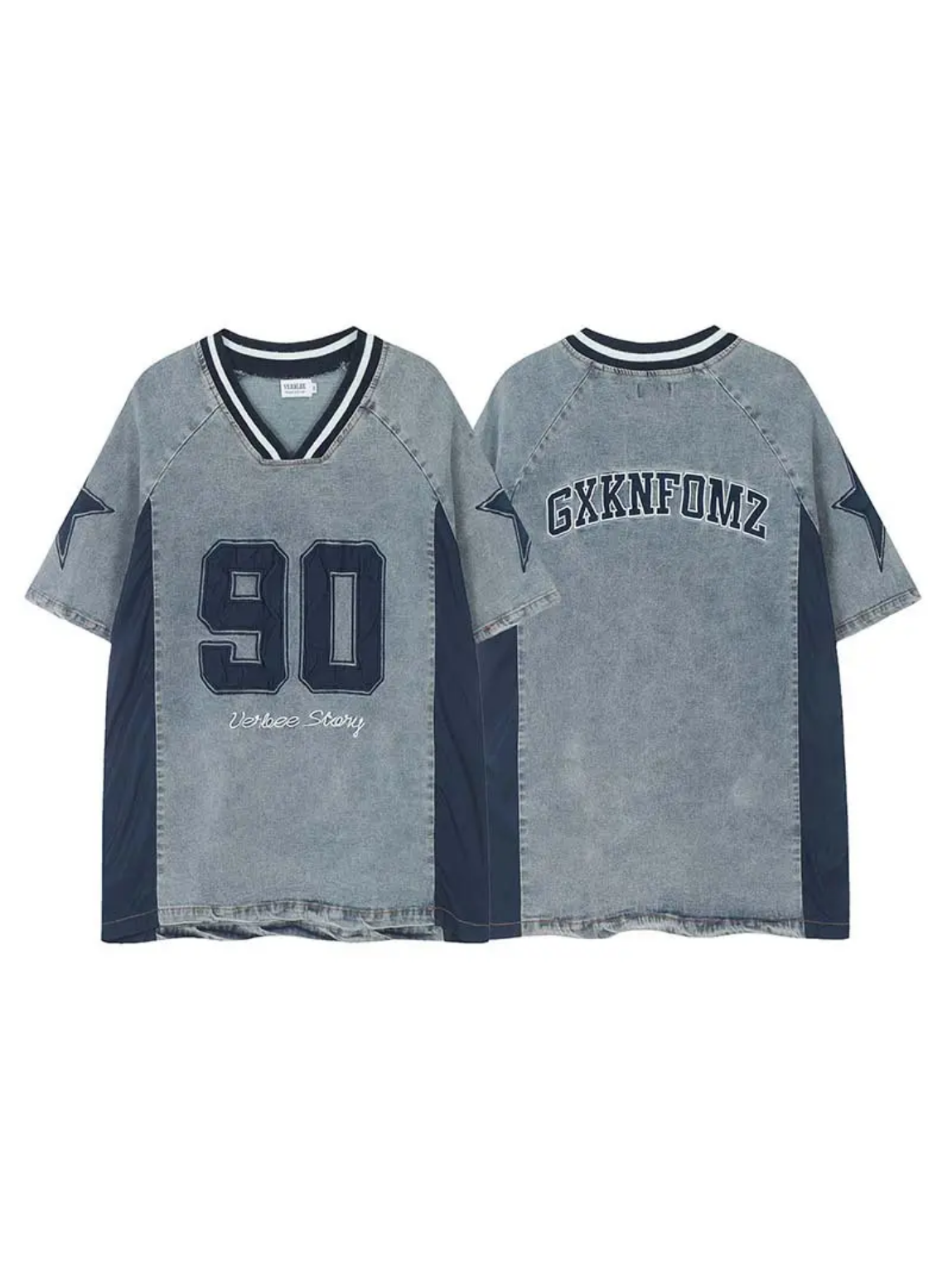 Hustle Varsity Denim Tee
