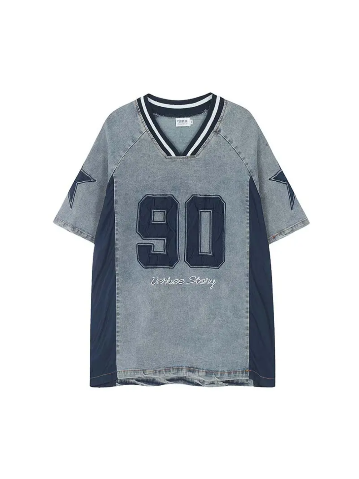 Hustle Varsity Denim Tee