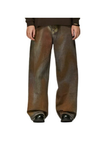 Oxidized Wide-Leg Denim