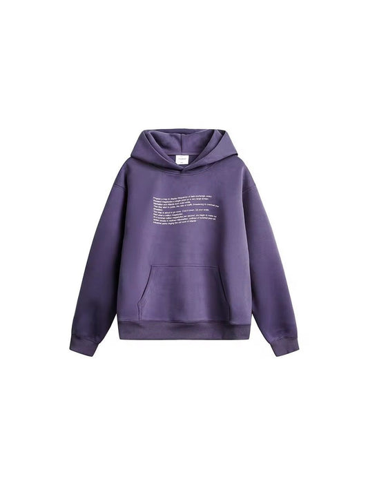 Text Print Oversized Hoodie