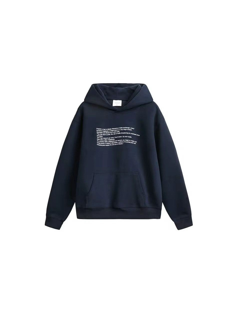 Text Print Oversized Hoodie
