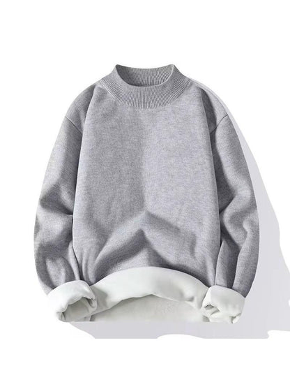 Ultra-Warm Gray Turtleneck Fleece
