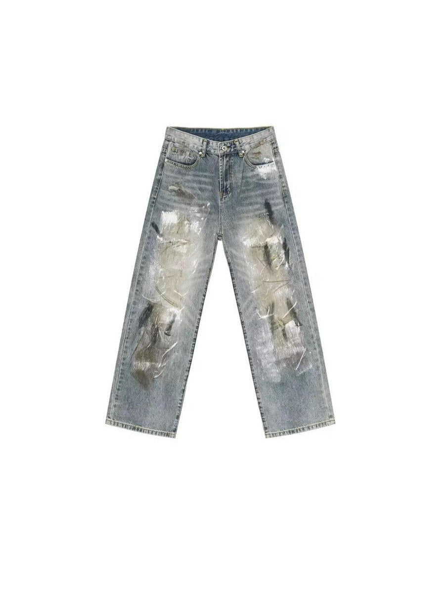 Paint-Splatter Jeans