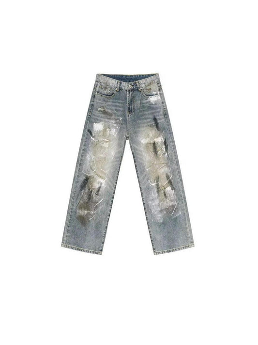 Paint-Splatter Jeans