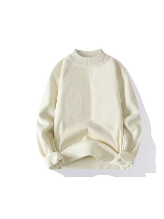 Ultra-Warm Off-White Turtleneck Fleece
